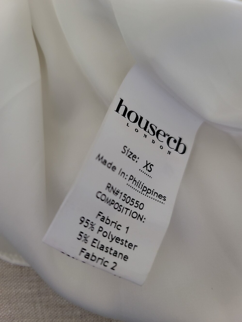 House Of CB Grace Lace Crystallised Velour Mini Dress XS Ivory Velvet - Picture 10 of 11